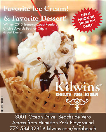 Kilwins Ice Cream - ad for Vero Beach Magazine