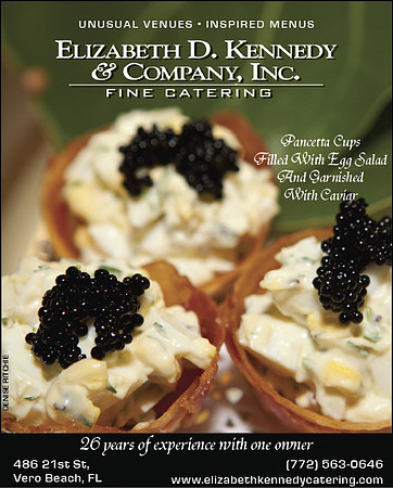 Elizabeth D. Kennedy Catering - ad for Vero Beach Magazine